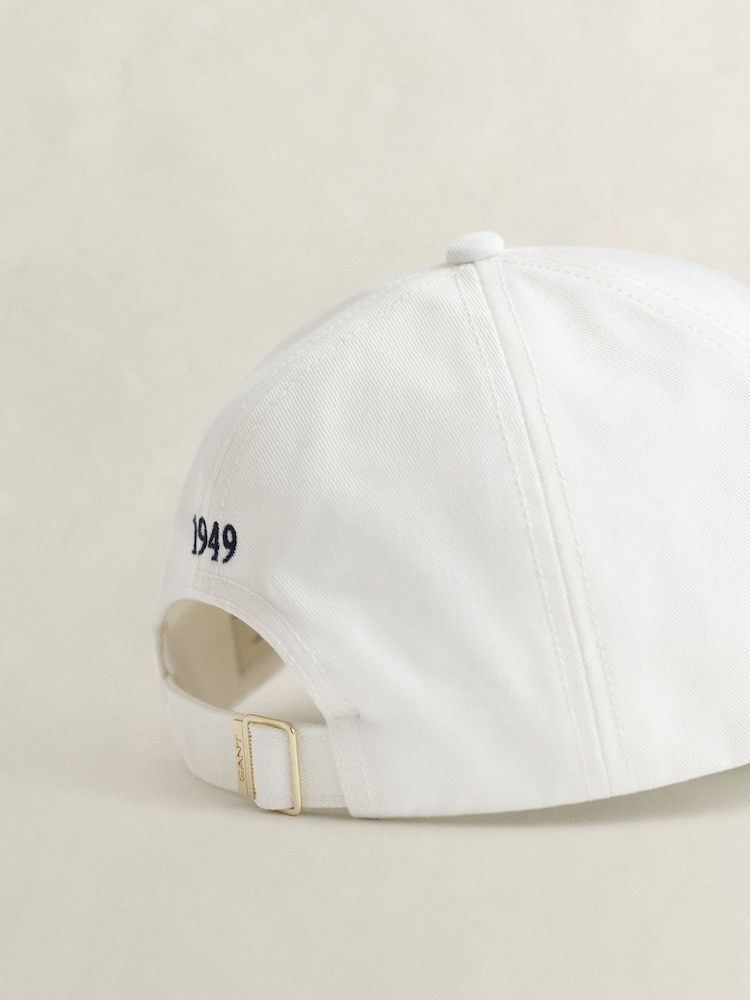 GANT Cream Embroidered Graphic Twill Cap - Image 3 of 3 GANT Cream Embroidered Graphic Twill Cap - Image 3 of 3