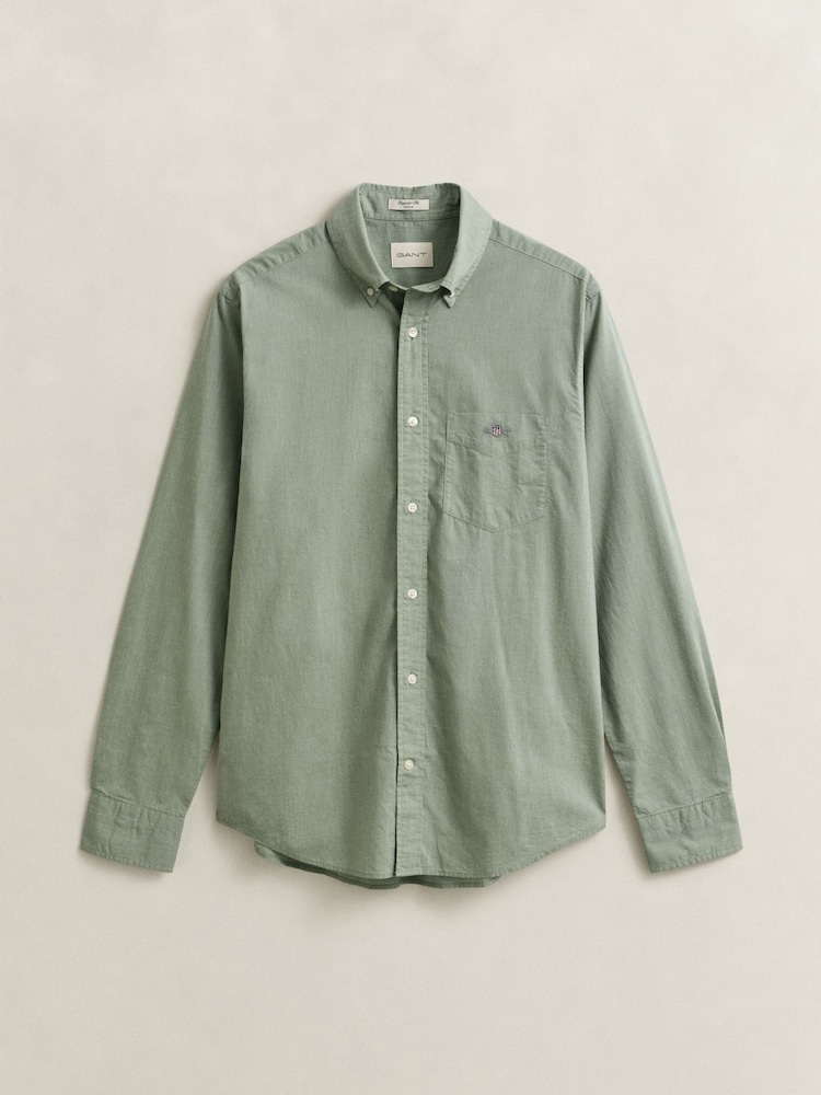 GANT Green Classic Poplin Shirt - Image 5 of 5