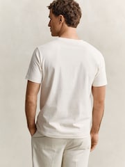 GANT Cream Embroidered Lobster Graphic T-Shirt - Image 2 of 4