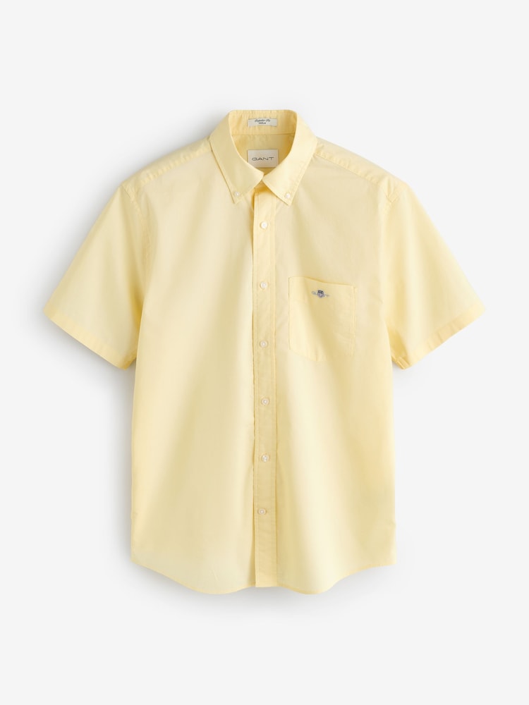 GANT Yellow Classic Poplin Shirt - Image 1 of 1 GANT Yellow Classic Poplin Shirt - Image 1 of 1