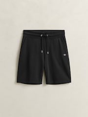 GANT Black Shield Logo Jersey Sweat Shorts - Image 6 of 6