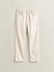 GANT Cream Straight Fit Denim Jeans - Image 6 of 6
