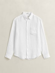 أبيض - GANT Garment Dyed Linen Pocket Shirt - صورة 7 من 7
