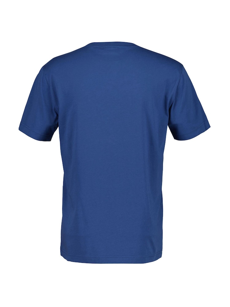 GANT Blue Marl Graphic Logo T-Shirt - Image 2 of 2