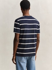 GANT Blue Stripe Shield Logo T-Shirt - Image 2 of 4