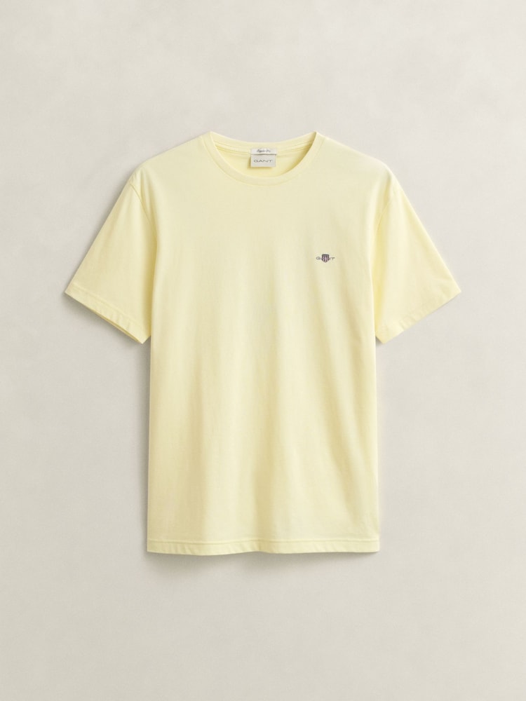GANT Yellow Shield Logo Cotton T-Shirt - Image 5 of 5 GANT Yellow Shield Logo Cotton T-Shirt - Image 5 of 5