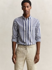GANT Blue Stripe Voile Stripe Shirt - Image 1 of 7