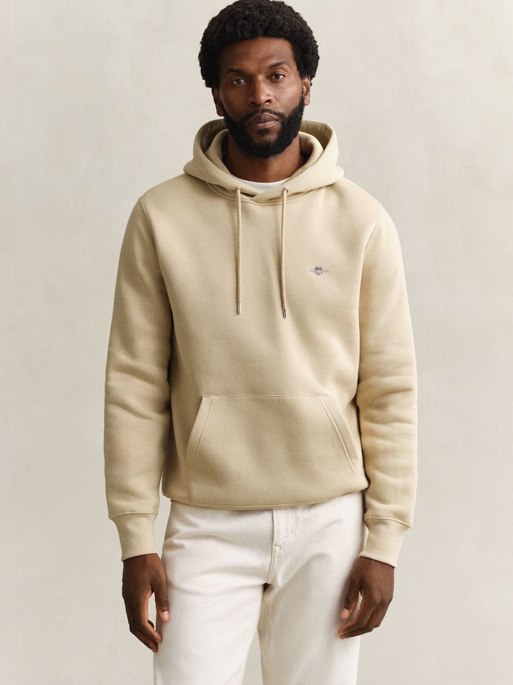 GANT Natural Shield Logo Hoodie - Image 1 of 4 GANT Natural Shield Logo Hoodie - Image 1 of 4