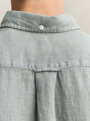 أخضر - GANT Garment Dyed Linen Pocket Shirt - صورة 5 من 7