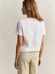 GANT White Shell Graphic Print T-Shirt - Image 2 of 5