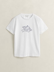 GANT White Shell Graphic Print T-Shirt - Image 5 of 5