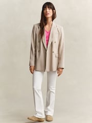 GANT Pink Shield Logo V-Neck T-Shirt - Image 3 of 5