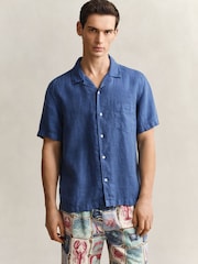 ブルーマール - GANT Garment Dyed Linen Pocket Shirt - 画像 1 / 5