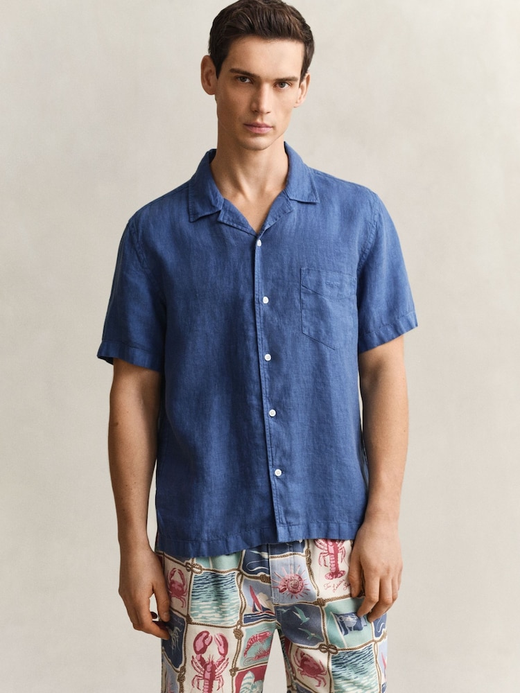 ブルーマール - GANT Garment Dyed Linen Pocket Shirt - 画像 1 / 5