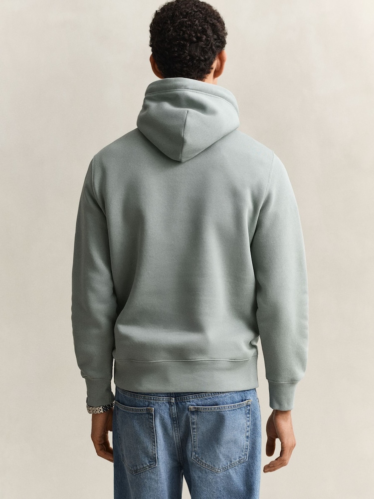 GANT Green Shield Logo Hoodie - Image 2 of 4