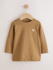 Multi Black Embroidered Bears Long Sleeve T-Shirts 5 Pack (3mths-7yrs) - Image 4 of 9