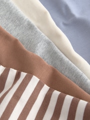 Bordado de Animal en tonos marrón y crema - Camisetas de manga larga 5 Pack (3meses -7años) - Imagen 9 de 9