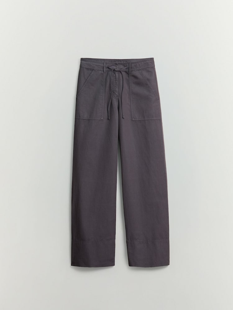 BHOEM Grey Patch Pockets Daily Trousers With Linen - Image 6 of 6