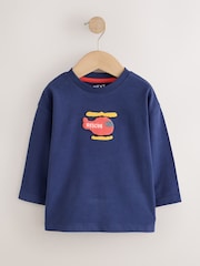 Multi Bright Transport Long Sleeve Applique T-Shirts 3 Pack (3mths-7yrs) - Image 3 of 7