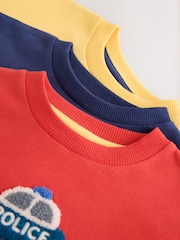 Multi Bright Transport Long Sleeve Applique T-Shirts 3 Pack (3mths-7yrs) - Image 6 of 7