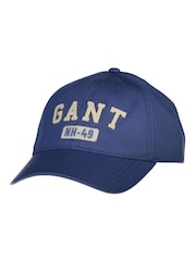 GANT Blue Graphic Logo Cotton Canvas Cap - Image 1 of 2