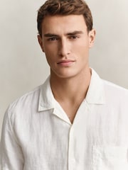 ホワイト - GANT Garment Dyed Linen Pocket Shirt - 画像 4 / 6