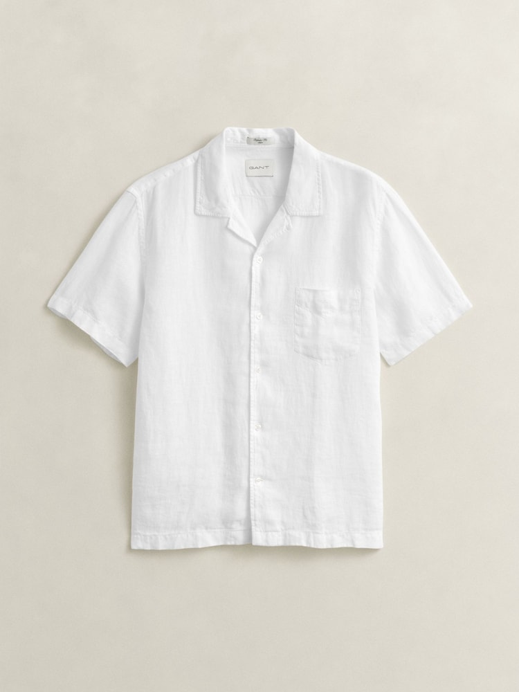 ホワイト - GANT Garment Dyed Linen Pocket Shirt - 画像 6 / 6