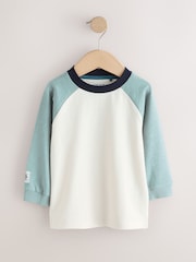 Multi Navy Long Sleeve Raglan T-Shirts 3 Pack (3mths-7yrs) - Image 3 of 7