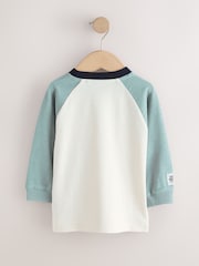 Multi Navy Long Sleeve Raglan T-Shirts 3 Pack (3mths-7yrs) - Image 4 of 7