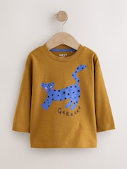 Green/Blue Animal Long Sleeve Graphic T-Shirts 3 Pack (3mths-7yrs) - Image 4 of 7