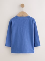 Green/Blue Animal Long Sleeve Graphic T-Shirts 3 Pack (3mths-7yrs) - Image 5 of 7