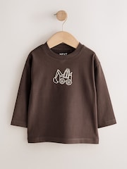 Neutral Digger Long Sleeve Graphic T-Shirts 3 Pack (3mths-7yrs) - Image 2 of 7
