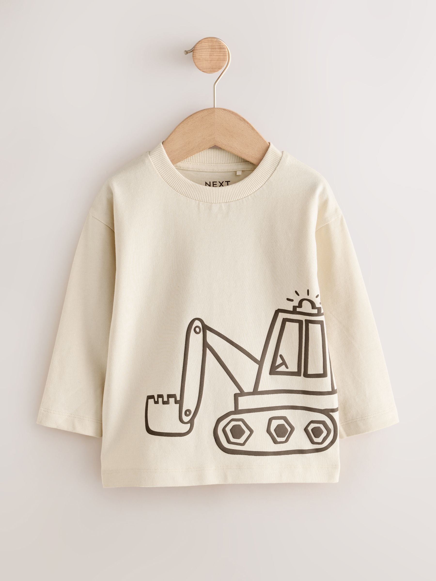 トップス Dig Buy Neutral Digger Long Sleeve Graphic T-Shirts 3 Pack (3mths-7yrs