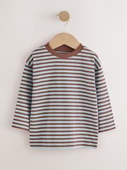 Blue Stripe Car Long Sleeve Graphic T-Shirts 3 Pack (3mths-7yrs) - Image 5 of 7