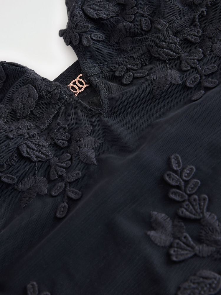Lipsy Black Plunge Bodysuit - Image 2 of 3 Lipsy Black Plunge Bodysuit - Image 2 of 3