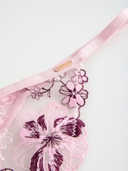 Lipsy Pink Embroidery T Thong - Image 6 of 7