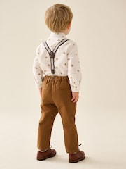 Tan Brown Bear Shirt Trousers Braces & Bow Tie Set (3mths-9yrs) - Image 3 of 9