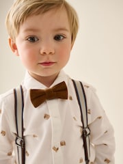 Tan Brown Bear Shirt Trousers Braces & Bow Tie Set (3mths-9yrs) - Image 4 of 9