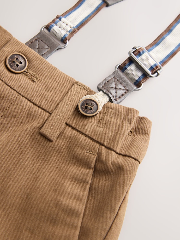 Tan Brown Bear Shirt Trousers Braces & Bow Tie Set (3mths-9yrs) - Image 9 of 9 Tan Brown Bear Shirt Trousers Braces & Bow Tie Set (3mths-9yrs) - Image 9 of 9