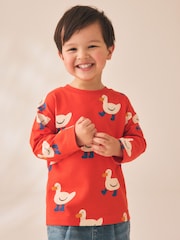 Red Duck - Long Sleeve All Over Print T-Shirt (3mths-7yrs) - Imagen 1 de 4