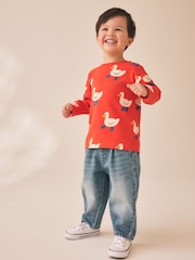 Red Duck - Long Sleeve All Over Print T-Shirt (3mths-7yrs) - Imagen 2 de 4