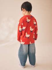 Red Duck - Long Sleeve All Over Print T-Shirt (3mths-7yrs) - Imagen 3 de 4
