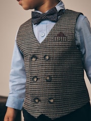 Grey Heritage Check Waistcoat Set With Shirt And Bow Tie (3mths-9yrs) - Image 5 of 5
