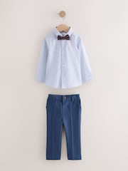 Navy Waistcoat Shirt Trousers & Bow Tie Set (3mths-9yrs) - Image 2 of 5