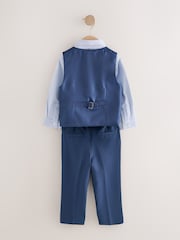 Navy Waistcoat Shirt Trousers & Bow Tie Set (3mths-9yrs) - Image 3 of 5