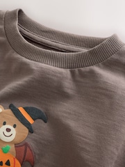 Personaje marrón de truco o trato - Camiseta de manga larga de Halloween (30 meses -71 año) - Imagen 7 de 10