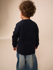 Dark Navy Safari Animal Long Sleeve Appliqué T-Shirt (3mths-7yrs) - Image 4 of 4