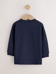 Dark Navy Safari Animal Long Sleeve Appliqué T-Shirt (3mths-7yrs) - Image 6 of 8
