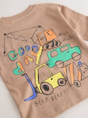 Brown Transport Long Sleeve Back Graphic T-Shirt (3mths-7yrs) - Image 9 of 9