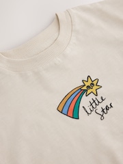 Cream Little Star Long Sleeve Small Graphic Printed T-Shirt (3mths-7yrs) - Image 3 of 4